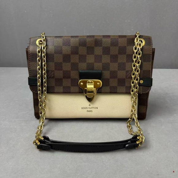 🚩steal Authentic Louis Vuitton Brown and Cream Checkered Bag - Picture 2 of 9